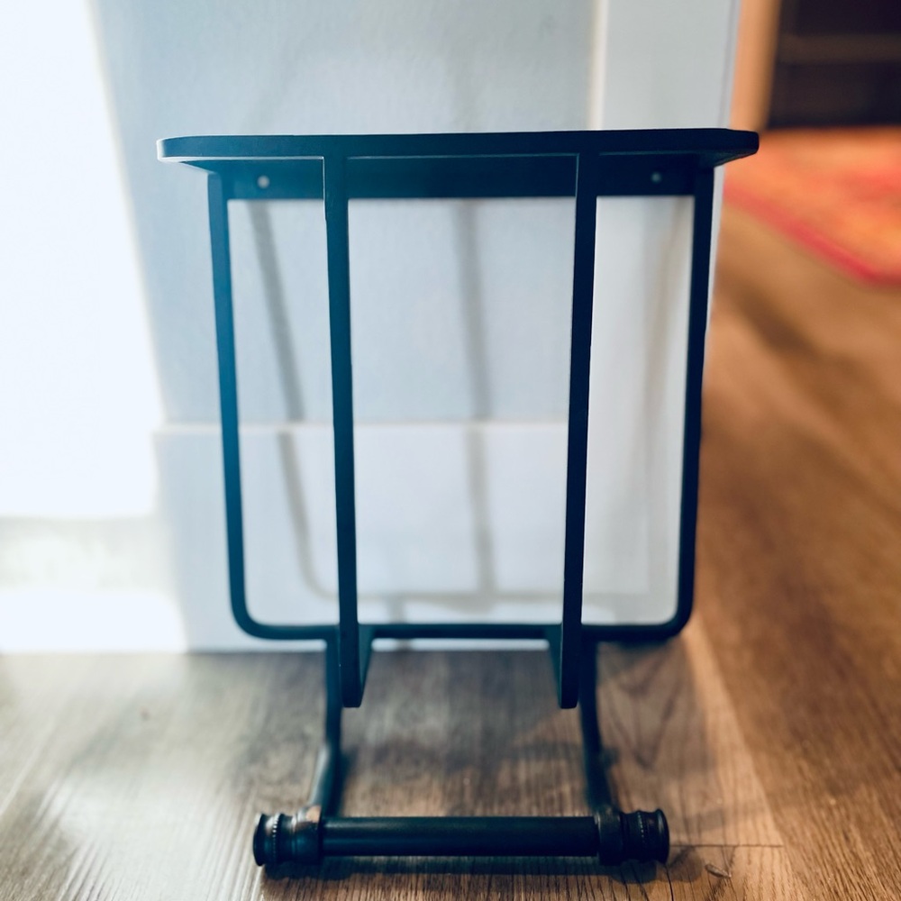 Anthropologie Black Metal Toilet Paper Holder